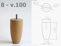 Nábytková noha 8 třešeň 