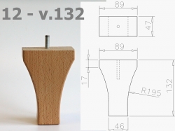 Nábytková noha 12 mahagon 