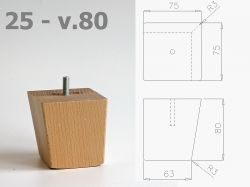 Nábytková noha 25 třešeň 
