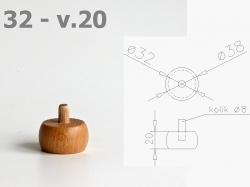 Nábytková noha 32 ořech tmavý 