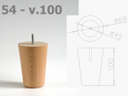 Nábytková noha 54 olše 