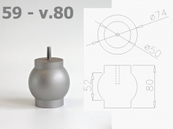 Nábytková noha 59 mahagon 