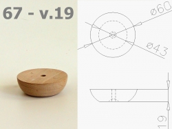 Nábytková noha 67 dub 