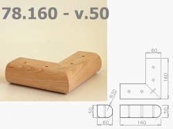 Nábytková noha 78.160 ořech světlý 