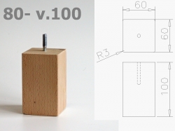 Nábytková noha 80 olše 