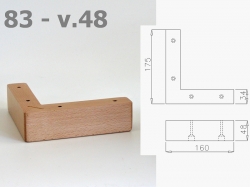 Nábytková noha 83 třešeň 