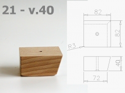 Nábytková noha 21 olše 