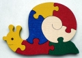 Puzzle dřevěné Šnek. 